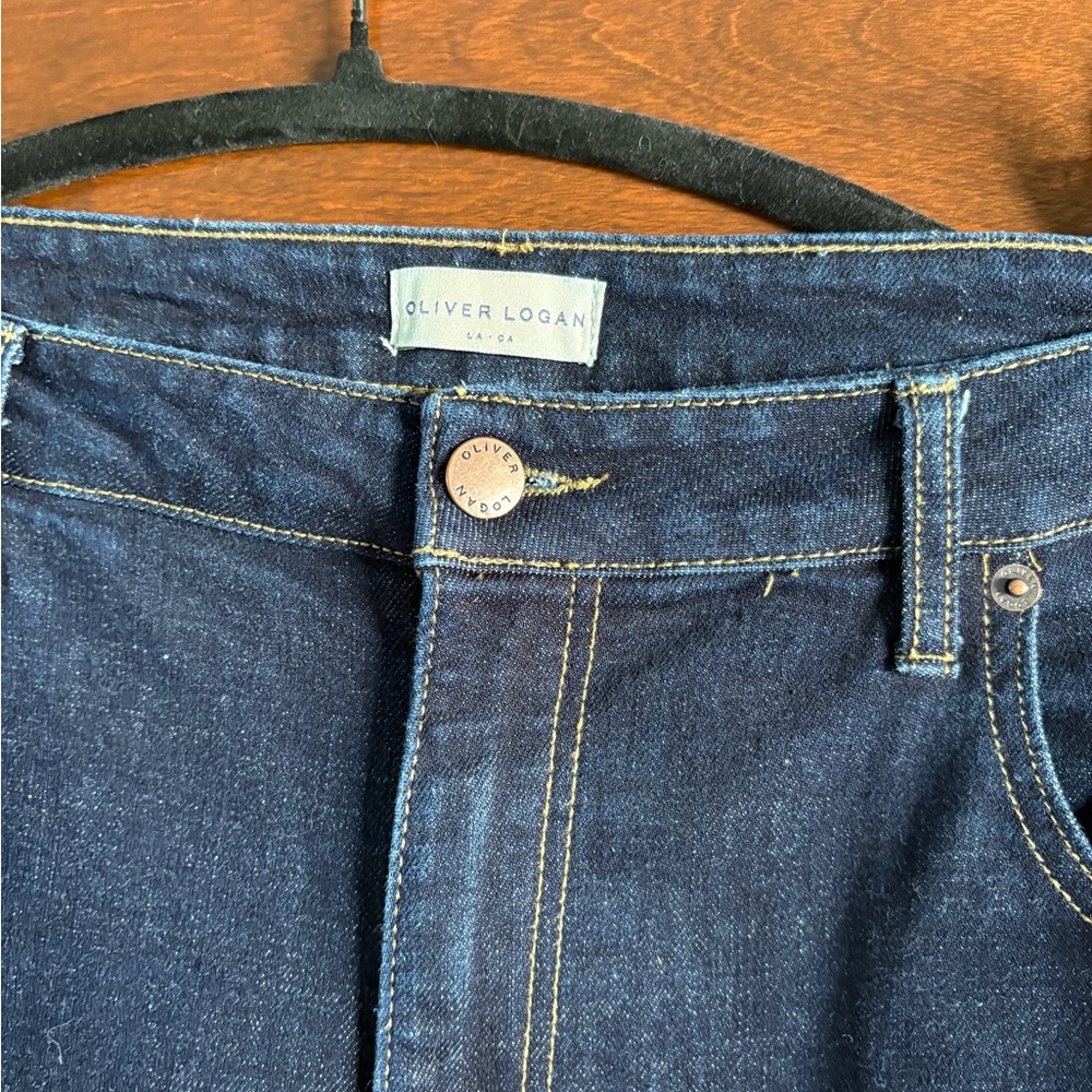 Oliver Logan Aberdeen Wide Leg Cropped Timbers Dark Wash - Picture 12 of 15
